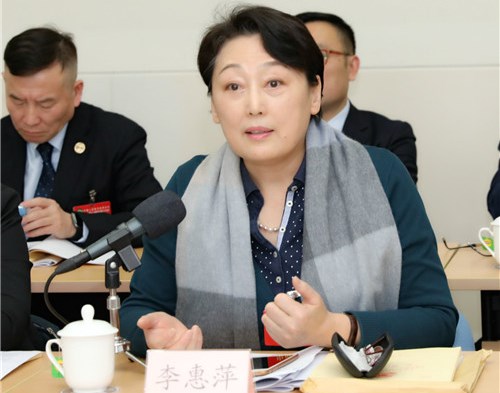 李惠萍委员在小组讨论现场