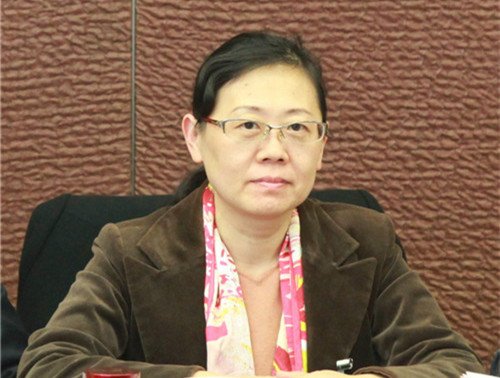 俞悦代表在分组讨论会场