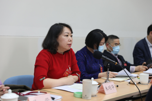朱明华委员在小组讨论会上发言
