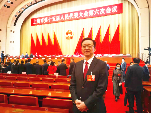 黄锦海代表在大会现场